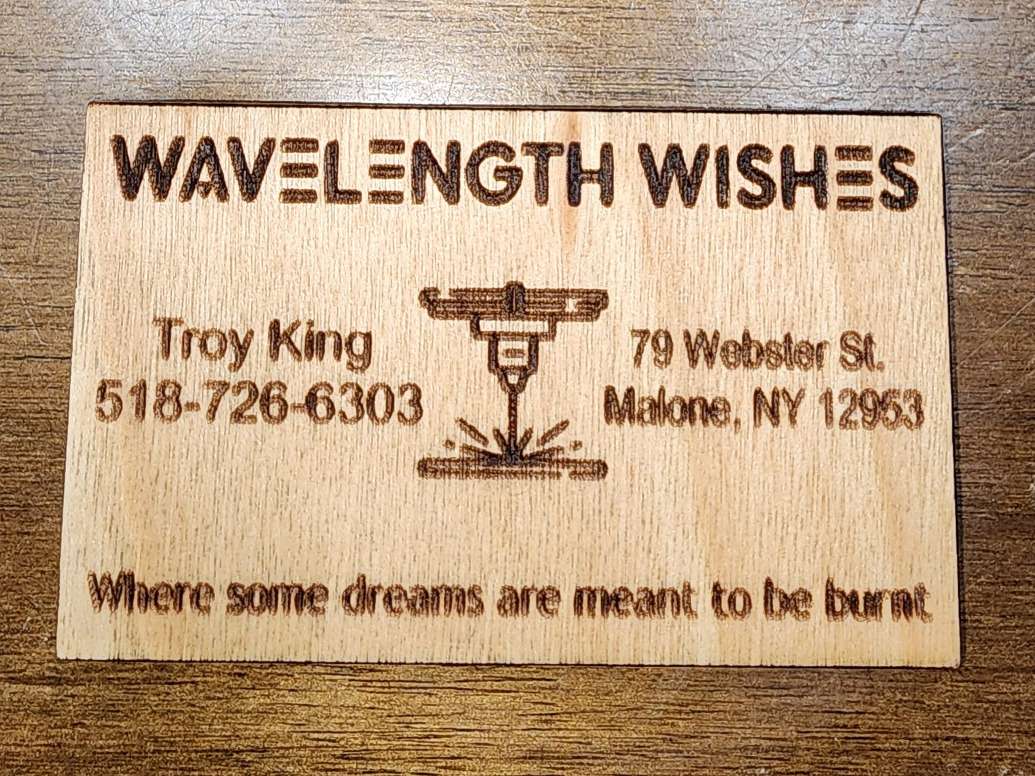 Wavelength Wishes business card