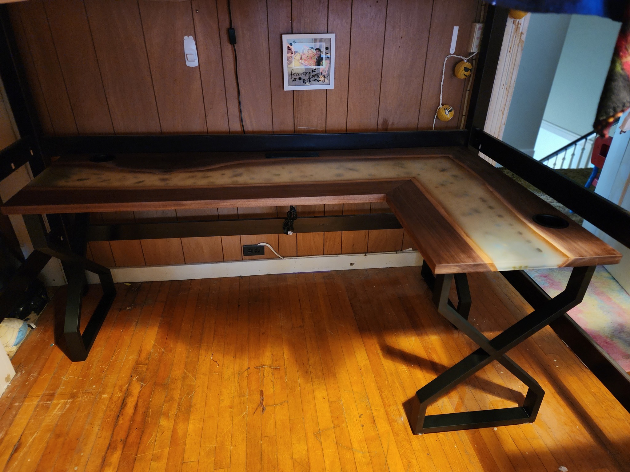 Large handcrafted wood table